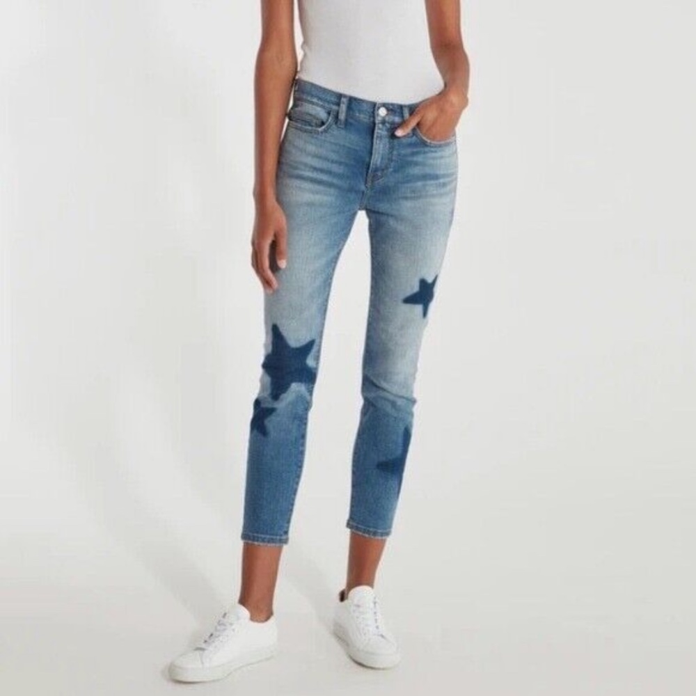 Current/Elliot The Skinny Stiletto Stars Ankle Jeans Size 27 - NWT